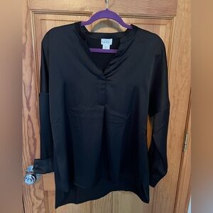Black Satin Blouse